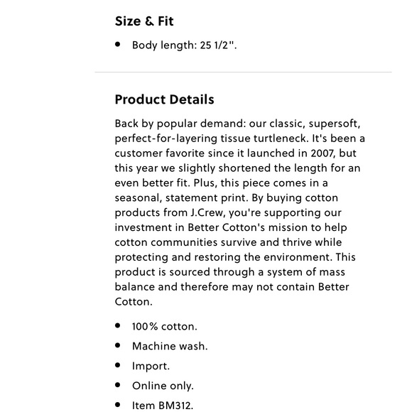 JCREW TISSUE TURTLENECK IN IVORY PLAID SZ SM NWT - Picture 4 of 4